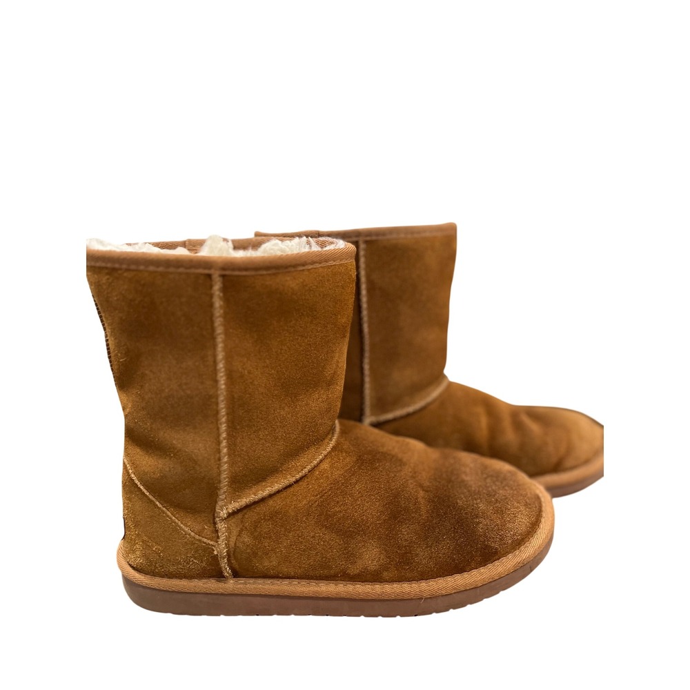Koolaburra by UGG Victoria Short Chestnut Suede Fur Lined Boots 1019374 Womens 5